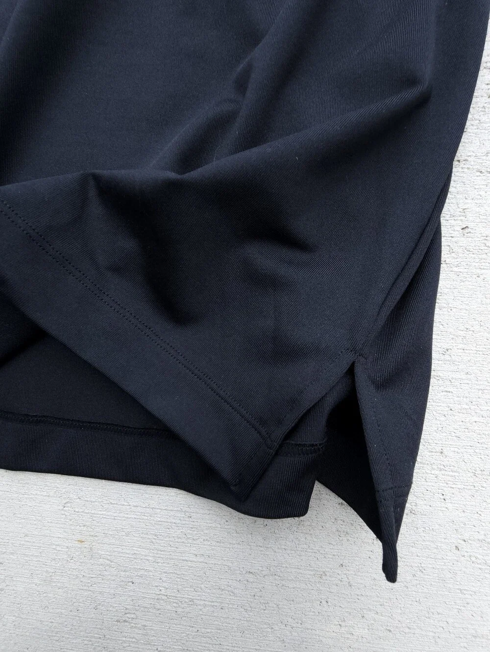 Athleta Black Midi Tank Dress Built in Bra Adjustable Straps SZ Medium Stretchy - Picture 3 of 7
